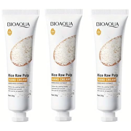 BIOAQUA Rice Raw Pulp Hand Cream Hydrates Smooth 30g (3)