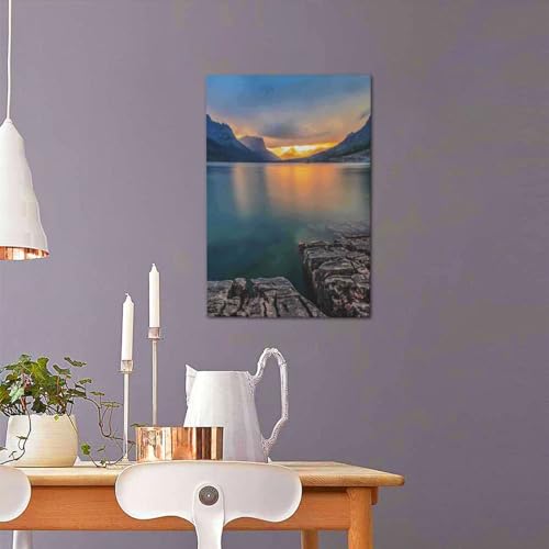 Toile murale moderne évasion nature grand format 40x61 cm salon