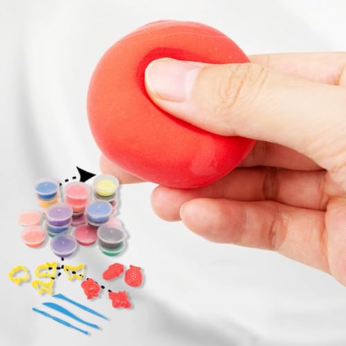 Conjunto de Argila Seca Ao Ar, Argila de Modelagem DIY Com Ferramentas de Escultura Argila Colorida
