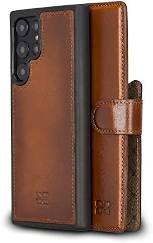 BOULETTA Wallet Case for Samsung Galaxy S22 Ultra - Leather Detachable Magnetic RFID Flip Folio Phone Cover with 4 Card Slots for Men and Women 6.8''