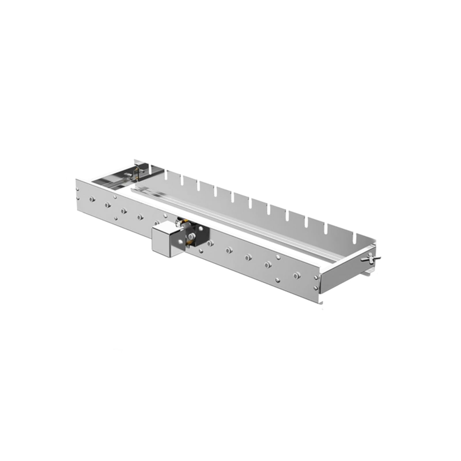 Grill Bracket Automatischer Elektro Drehspieß Rotisserie Grillwerkzeug Edelstahl Konstruktion Verstellbarer Aufsatz für Camping Wandern Garten Nutzung, 60cm