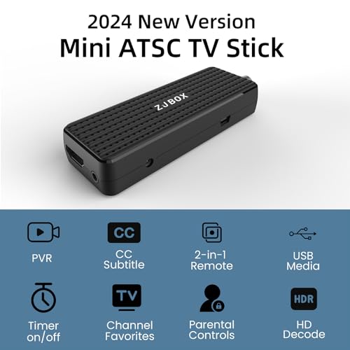 image for ZJBOX Digital Converter Box for TV,Newest 1080P ATSC tv Tuner Box with