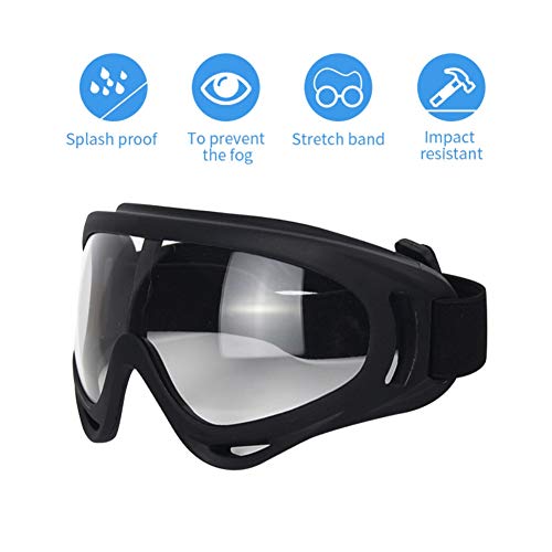 ARTIFUN CE Safety Protective Goggles for Kids and Aldut Antivirus Dustproof Eye Protection Glasses, Black White