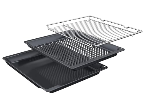 Bosch HBG578BS3, Serie 6, Einbau-Backofen 60 x 60cm, Pyrolyse-Selbstreinigung, Air Fry Funktion, Automatikprogramme, 3D-Heißluft, Hydrolytische Reinigungshilfe, Soft Close, LCD-Display, Edelstahl