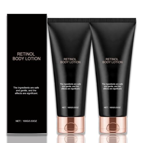 Image of 2PCS Retinol Body Lotion, Anti Aging Body Lotion with Retinol & Shea Butter, Retinol Cream for Crepey Skin, Firming Moisturiser, Fast-Absorbing Full-Body Care for Neck, Arms, Legs, 100g*2