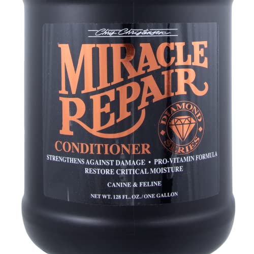 Chris Christensen Diamond Series Miracle Repair Dog Conditioner, Groom Like A Professional, Pro-Vitamin Formula, Provides Maximum Moisture, Use On Both Dogs And Cats, Made In Usa, 128 Oz #TOP2