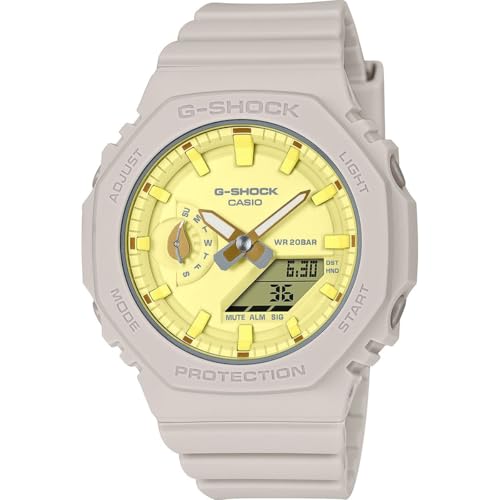 Casio G-Shock Analog-Digital Yellow Dial Women GMA-S2100NC-4ADR (G1499), Yellow, Compact