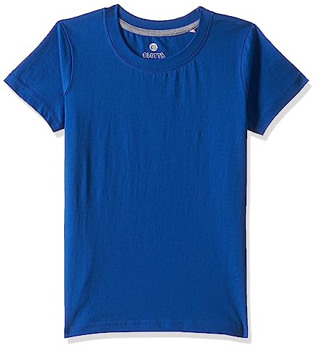 Image of Boys Plain T-Shirt Cotton Rich | Round Neck Half Sleeve Kids Tee | Ultra Soft Bio-Washed Fabric | Comfortable Stylish