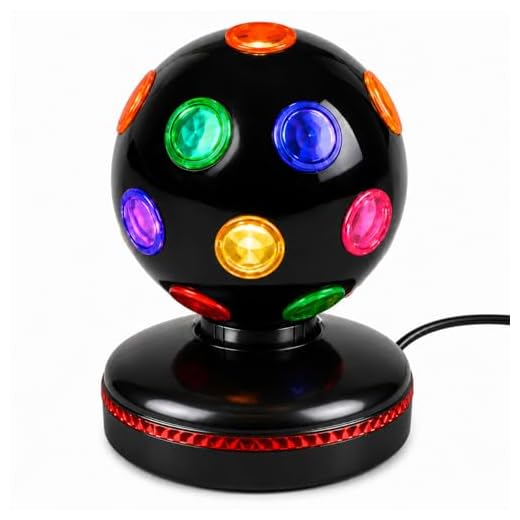 Revolving Disco Ball, Rotating Parties, Gatherings Events (7" Disco Light) Multicolored