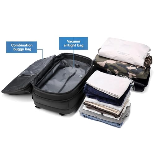 Vacuum Backpack, One Backpack, AirSeal Pro Vacuum Compression Travel Backpacks (Navy,without Pump)4