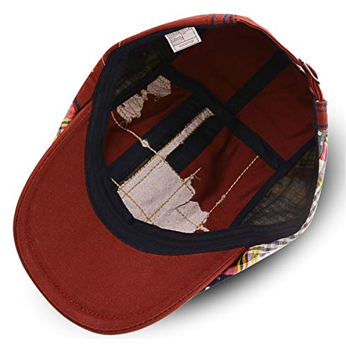 M Moacc Christmas Holiday Men's Newsboy Cap Irish Hats Driving Cabbie Hunting Cap,Burgundy #12945 #TOP7
