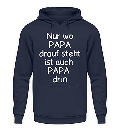 Sweat à capuche Papa Drauf Steht ample bleu XXL pour bannir l'inconfort