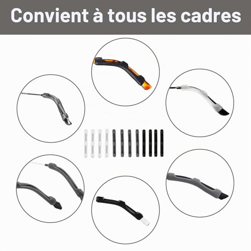 Lot de 8 paires de branches antidérapantes en silicone pour branches de lunettes, support de lunettes confortable pour lunettes de lecture, lunettes de soleil, lunettes de sport, accessoires idéaux – vue 3