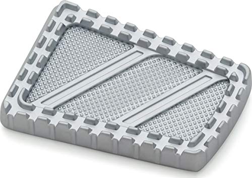 Kuryakyn 3574 Motorcycle Foot Control: Riot Brake Pedal Pad for 1980-2019 Harley-Davidson FL Motorcycles, Silver