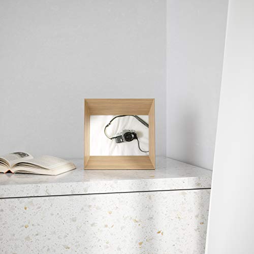 Umbra Lookout Angular Square Picture Frame For Desktop And Wall, 5" X 7", Natural #TOP6