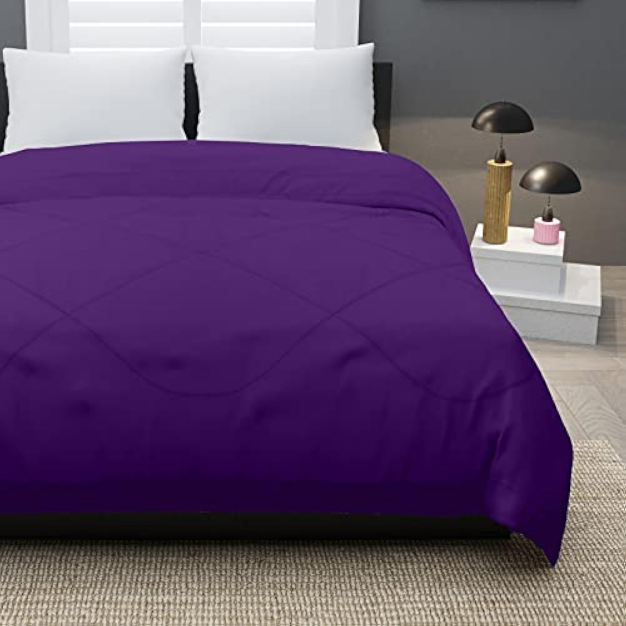 Microfibre Reversible Double Bed King Size Comforter/Duvet for All Weather