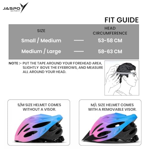 Image of Jaspo Robust Plus Cycling and Skating Helmet for Kids & Adults | 170g Lightweight & Adjustable |Sports Helmet | Quick-Release Buckle & Padded Chin Strap | Ideal for Cycling, Skating & Outdoor Use