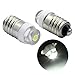 Ruiandsion E10 Bombilla LED DC 3V 0.5W 6000K Blanco 200LM Bombilla LED para linterna antorcha Linterna antorcha, Tierra negativa (paquete de 2)