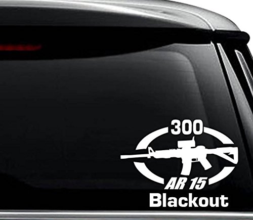 300 AR-15 Blackout Assault Rifle Decal Sticker For Use On La
