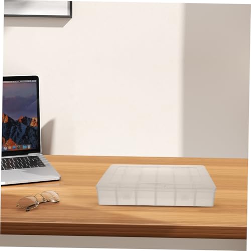 Boîte de rangement transparent à compartiments amovibles pour bureau