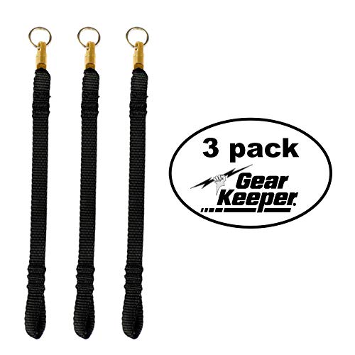 Image of Gear Keeper Load Ring Swivel TA1-1002-3PK - 5 lb Tool Weight Limit - Reinforced 8 inch Nylon Line Extension - Zinc Plated Swivel - Tethered Tool Attachment - ANSI /ISEA 121-2018 Compliant USA Made (3-Pack)