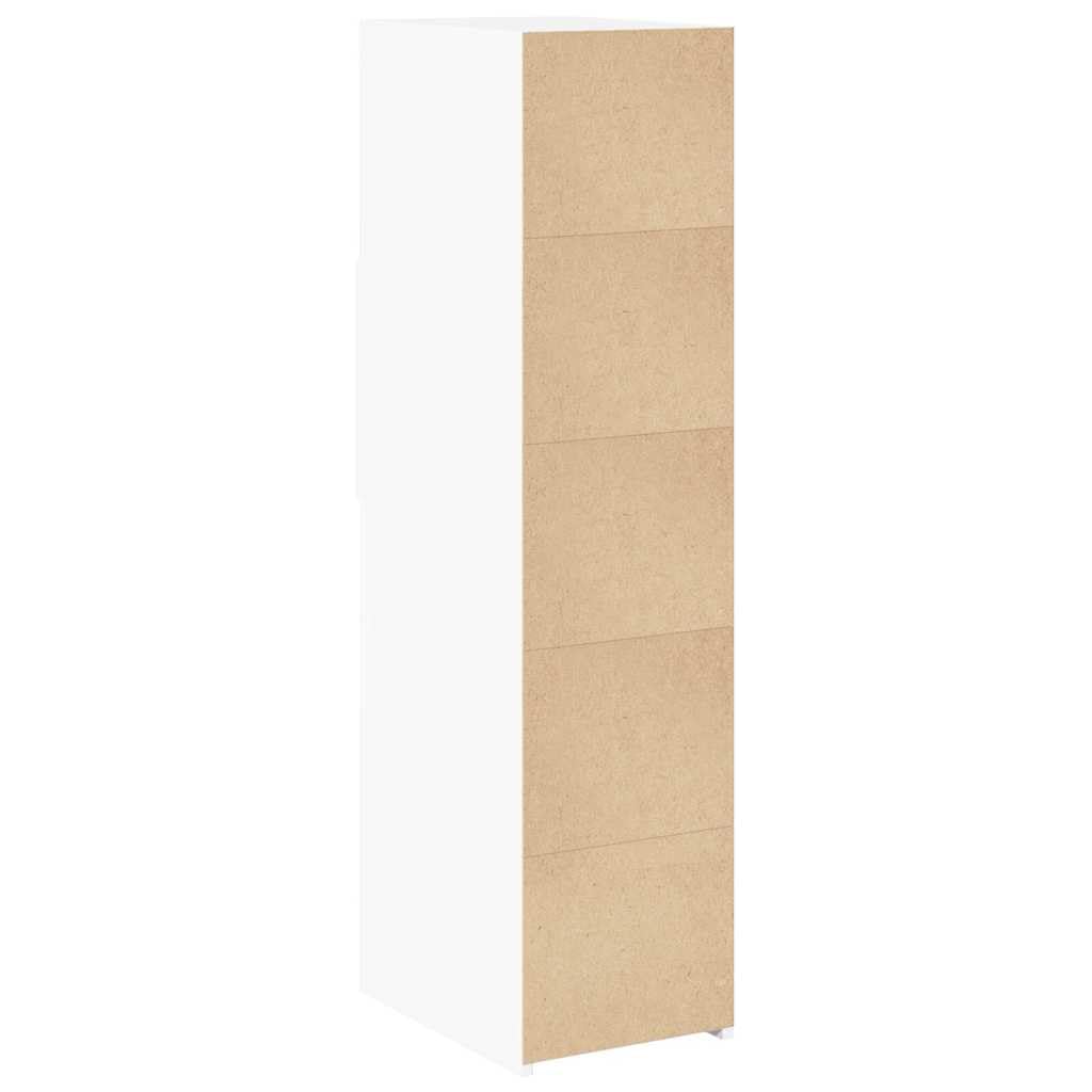 Armadietto alto, bianco, 30 x 42,5 x 124 cm, in legno