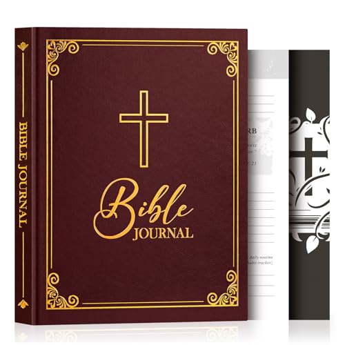 Lanpn Gebetstagebuch für Männer, Christliche Bibel Gebets Tagebuch, 3 Monate Bible Study Prayer Journal, Religiöse Notizbuch Geschenk für Katholische & Neue Gläubige, Englisch, Braun