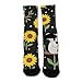 Meaudiwes Fashion Dress Decor Socks, Comfortable Work Leisure Sports Socks For Girls And Boys Cute Koala Black Yellow Sunflower
