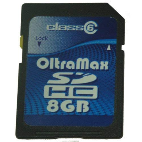 OltraMax Micro SDHC 8GB Class 6 Card with Adapter, Packaged