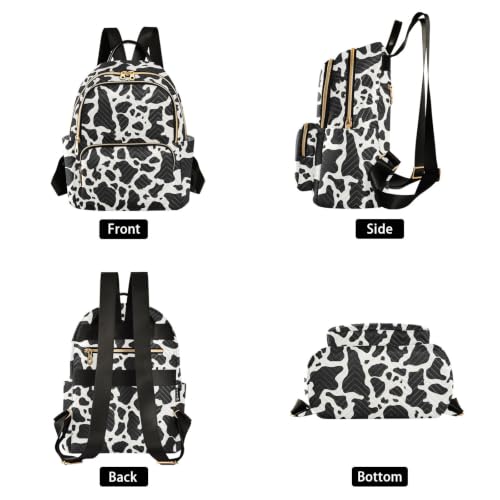Image of ALAZA Cow Pattern Small Backpack Purse for Women Travel Bag Fashion Daypack Back Pack Shoulder Bag