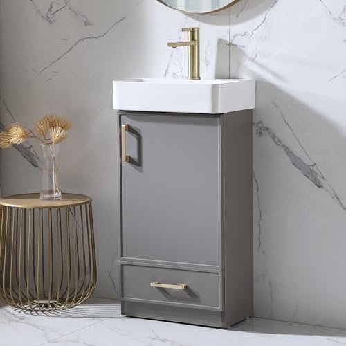 Amazon.com: Mogiyin Home 18 Inch Bathroom Vanity with Sink, Small ...