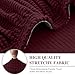 LA MEACK Couch Cushion Chaise Lounge Cover Washable Separate Seat Chaise Couch Cover Stretch Sectional Sofa Slipcover (1 Piece for Chaise or Sofa 3-Seater, Burgundy)