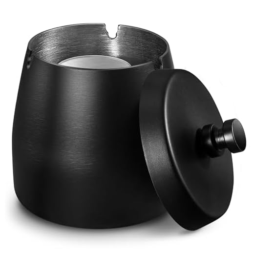 Zeawavsl Cenicero Exterior con Tapa, Cortavientos Antiolores para Balcones, Fiestas, Bares