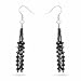 The 1920's Collection Vintage Style Charcoal Black Multitier Beaded Earrings for Women