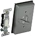Taymac TC111S Weatherproof Toggle Cover, 1-Gang, Vertical Device Mount, One Single Pole Switch, Gray