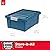 IRIS USA 12 Gallon Eco-Friendly Lockable Storage Bins with Lids, 4 Pack - Made in USA, Heavy Duty, Stackable Containers, Garage Organizing Bins Moving Tubs, Rugged Sturdy Equipment Utility Box - Navy
