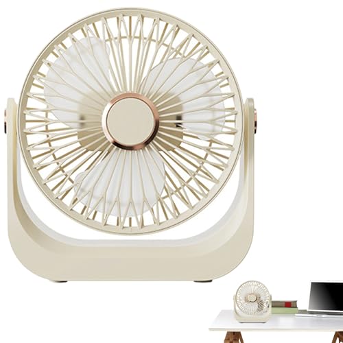 Niktule Ventiladores De Mesa Para Dormitorio - Flujo De Aire Potente Y Compacto - 3 Velocidades Ajustables, Circulador Silencioso Recargable Portátil Para Pared Escritorio Y Viaje Con Diseño Moderno