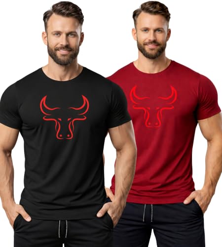 Image of 3Colours RGB Active Fit T-Shirt - Lightweight Polyester Sportswear-Bull