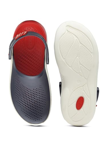 Image of URJO Italia Meta Men's & Boys' Casual Clogs /Sandals | Soft Sole, Waterproof & Lightweight | Comfortable, Extra Soft & Stylish with Adjustable Back Strap | Indoor & Outdoor Everyday Wear (URJO by Neoz)