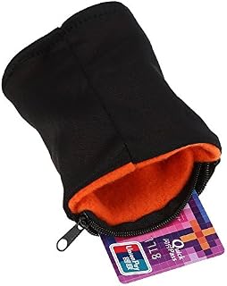 Wristband Wallet Zipper Sports Wristband 3.5 * 4 inch Wrist Wrap Wallet for Coin Key Card for Running Jogging Traveling Cycling