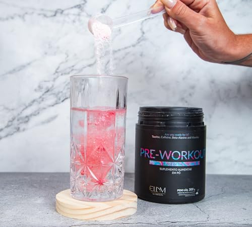 Pré Treino 300g Morango e Melancia Ellym Nutrition Beta Alanina Taurina Cafeina L-Arginina Pre Worko