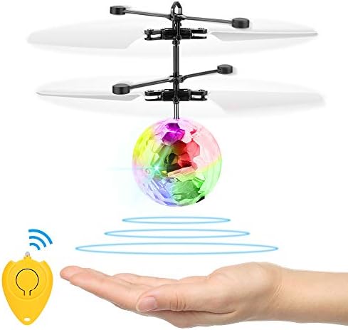 Komake Flying Ball Toys, RC Flying Toys for Kids Rechargeable Light Up Flying Ball Drone Infrared Induction Helicopter Ball with Remote Controller for Indoor and Outdoor Games