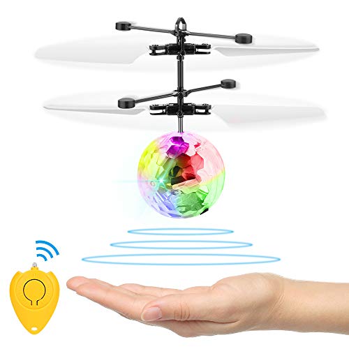 Flying Ball Toys, Amazingbuy RC Flying Toys for Kids Rechargeable Light Up Flying Ball Drone Infrared Induction Helicopter Ball with Remote Controller for Indoor and Outdoor Games