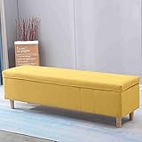 YXZN Almacenamiento Banco, Almacenamiento Escabel Plegable de Cuero - Carga máxima: 150 kg - Material: Imitación de Cuero - Acabado Cosido y copetudo