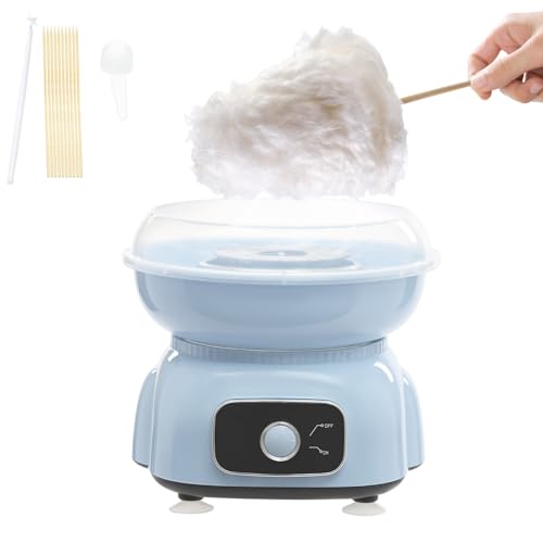 Zuckerwattemaschine Set, 500W Zuckerwatte Maschine mit Plastikstab Löffel und 10 Bambus-Stäbchen, 1850RPM Zucker für Zuckerwattemaschine, Cotton Candy Maker für Kindergeburtstag Party, BIS 180℃ (Blau) Zuckerwattemaschine Set, 500W Zuckerwatte Maschine mit Plastikstab Löffel und 10 Bambus-Stäbchen, 1850RPM Zucker für Zuckerwattemaschine, Cotton Candy Maker für Kindergeburtstag Party, BIS 180℃ (Blau)