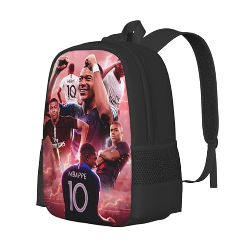 #7 Mbappe #10 Adult Simplicity Backpacks Bag Laptop Bag Bookbag Backpack 16.5 Inch For Daily, Black2