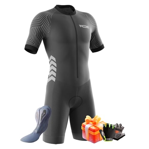 Traje de Triatlón de Manga Corta para Hombre,Traje De Ciclismo Hombres de Traje Tri,Traje de Ciclismo de Secado rápido MTB Mono Racing,Ciclismo (Typ-12,3XL)