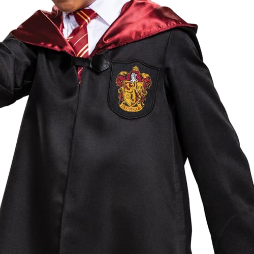 Disguise Harry Potter Gryffindor Robe, Official Wizarding World Costume Robes, Classic Kids Size Dress Up Accessory, Child Size Small (4-6), Black & Red