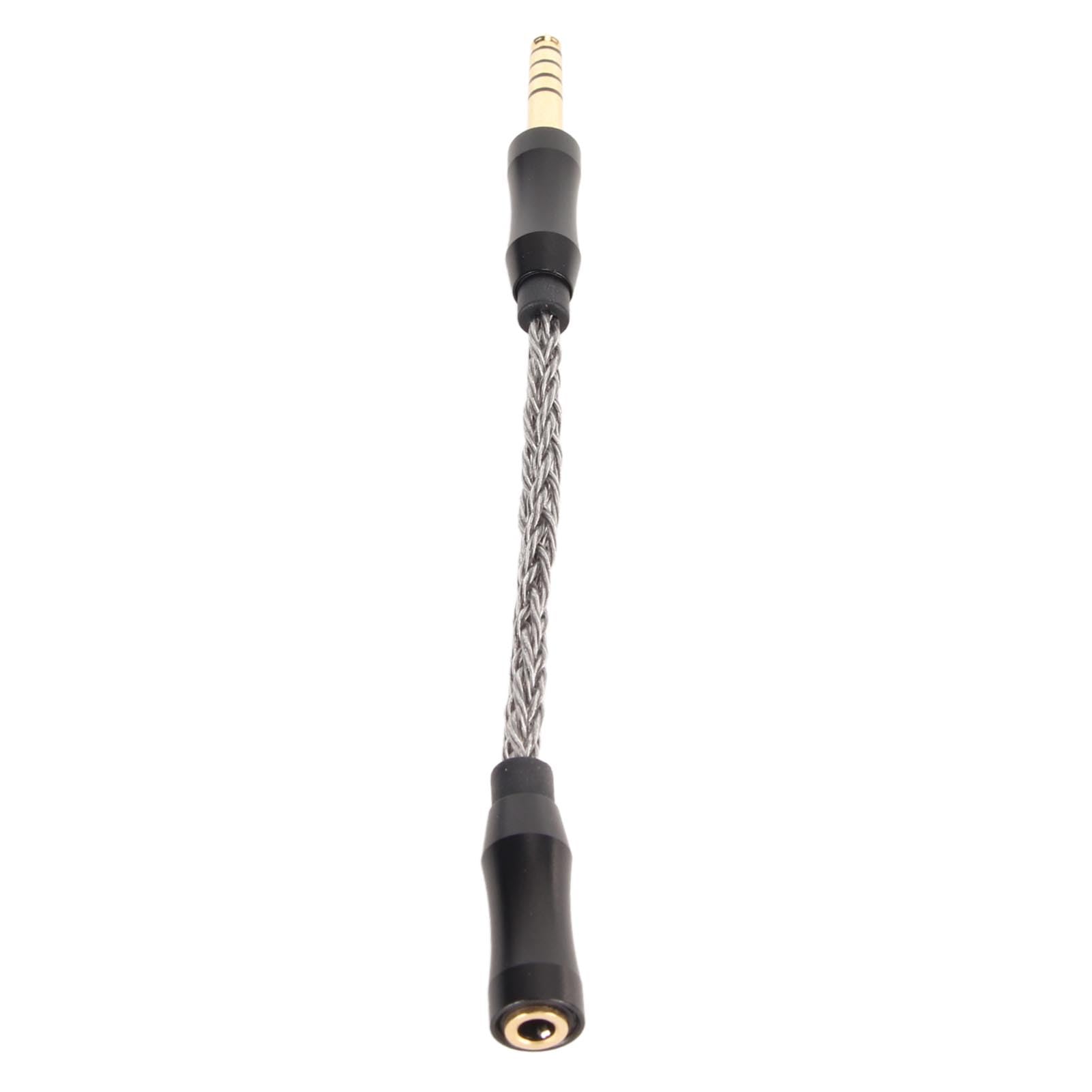 ASHATA 3.5mm Female to 4.4mm Balanced Male Headphone Earphone Audio Adapter Cable, 3.5mm Stereo to 4.4mm Balanced Conversion Audio Plug Adapter Gold