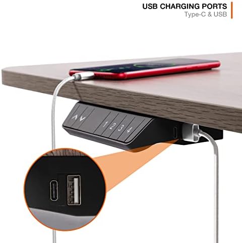 Height Adjustable Standing Desk,L-Shaped Computer Desk with USB Charging Electric Sit Stand Desk 110x110 cm Gaming Desk Home Office Stand up Desk,Home/Office Furniture (Gray)